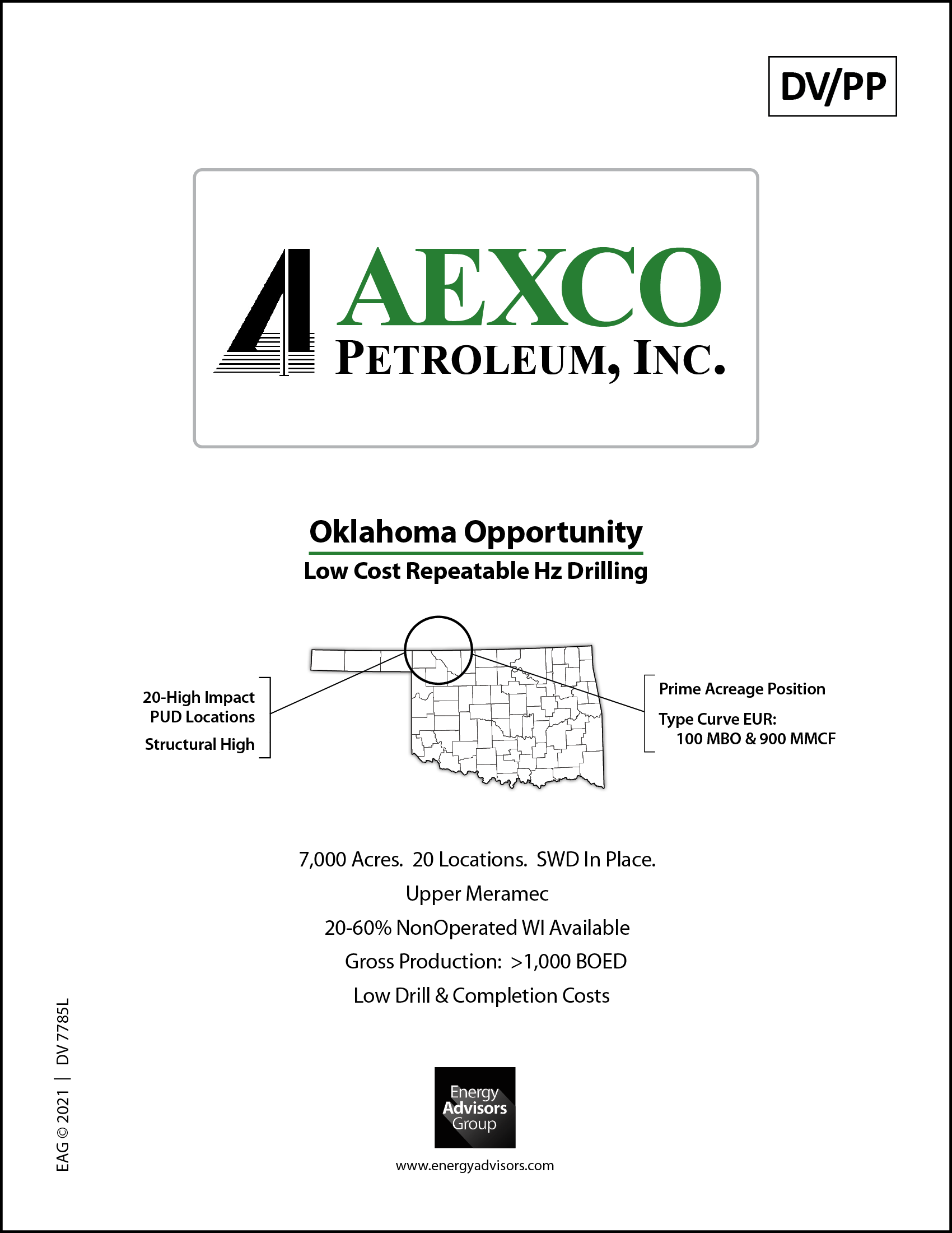 MIDCONTINENT DRILLING OPPORTUNITY - Energy Advisors Group MIDCONTINENT DRILLING OPPORTUNITY